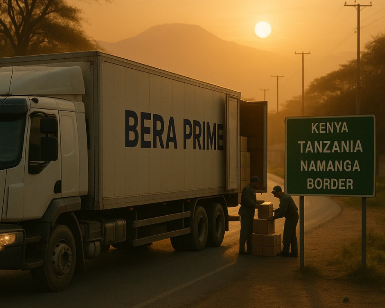 Shipment crossing the Namanga border between kenya and tanzania. Clearing and Fowarding services in Kenya